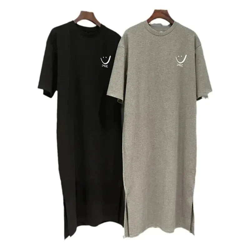 Robe T-shirt d'Été Mi-Longue Ample