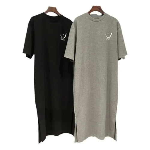 Robe T-shirt d'Été Mi-Longue Ample